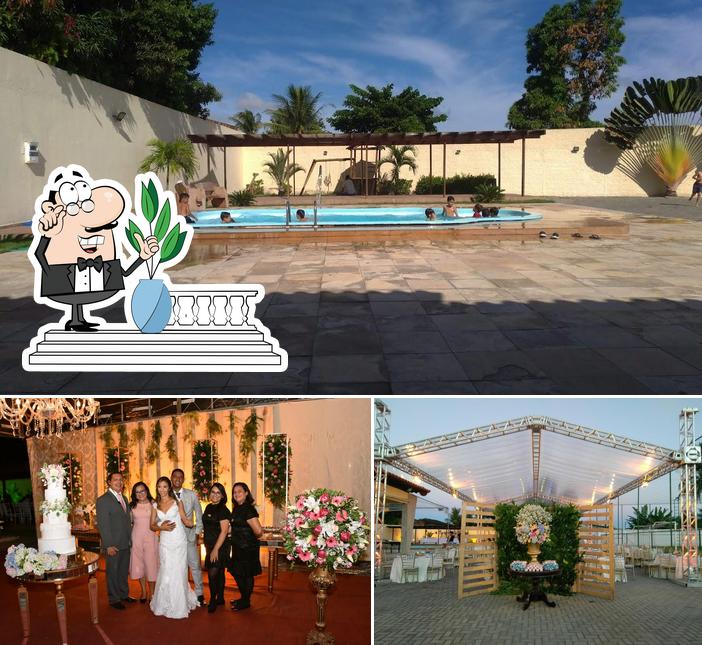 Посмотрите на это изображение, где видны внешнее оформление и свадьба в Recanto Do Moura