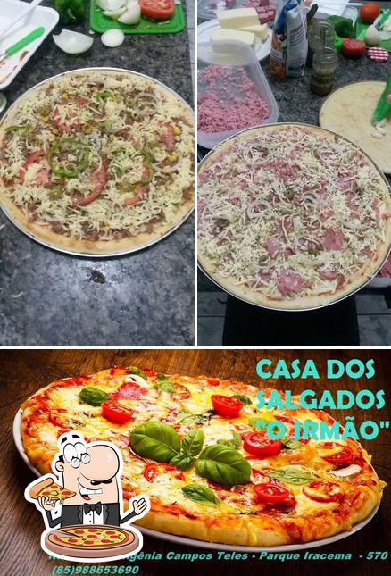 Peça pizza no Pizzaria O Irmão