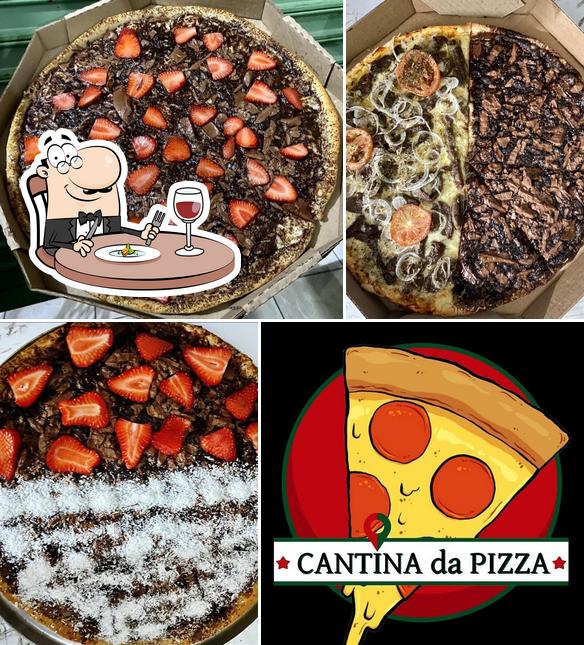 Comida em Cantina da pizza