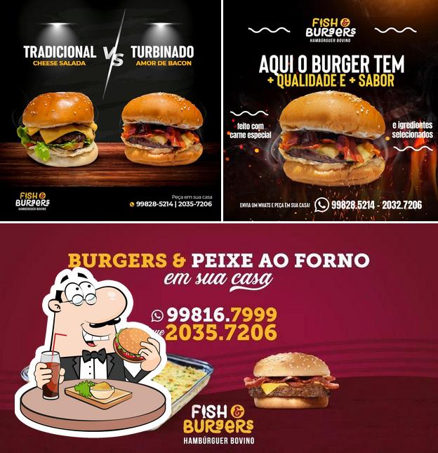 Consiga um hambúrguer no FISH BURGERS