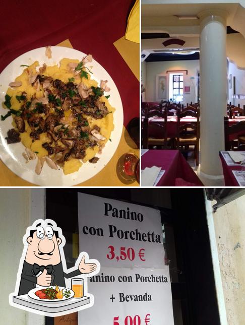 Tra le diverse cose da Taverna dei Priori da Corrado si possono trovare la cibo e interni