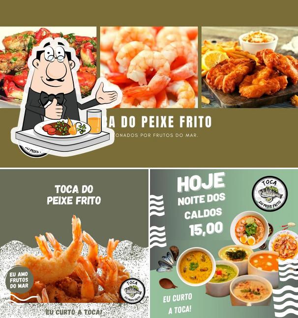 Comida em Toca do peixe frito