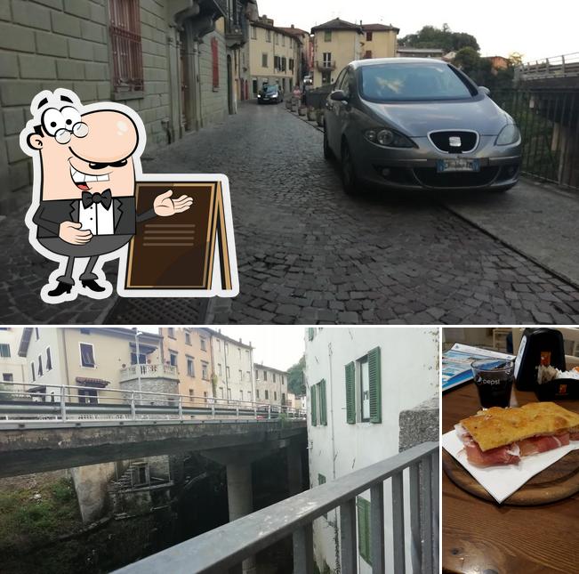 Guarda la foto che mostra la esterno e sandwich di Bar Antico Caffè del Ponte