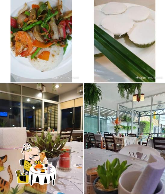 Las imágenes de comida y interior en ครัวผัดไท