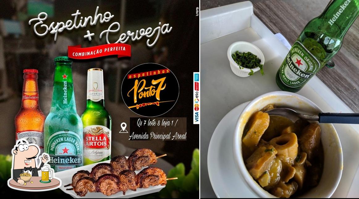 Espetaria E Carne de Sol PONTO 7 serve uma seleção de cervejas