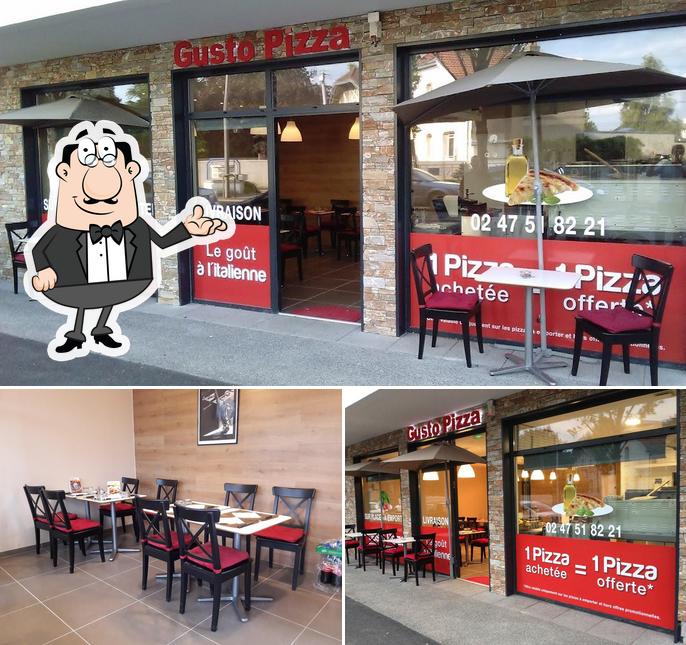 L'intérieur de Gusto Pizza