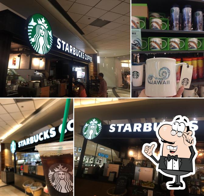 The interior of Starbucks