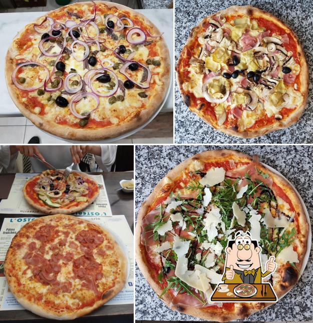 Prueba una pizza en L'Osteria - Pizzeria et pates à emporter et en livraison0495.389.081