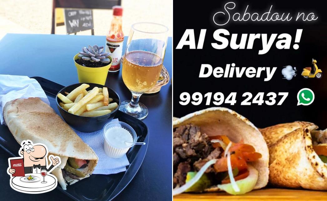 Comida em Al Surya Shawarma