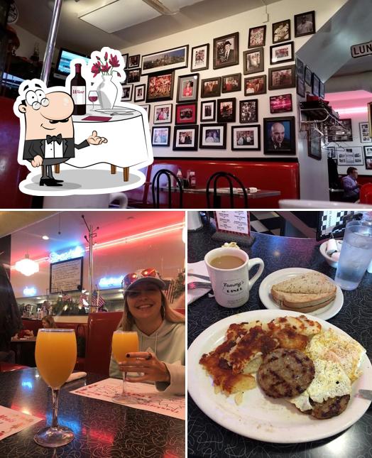This is the photo displaying dining table and interior at Tommy's Diner