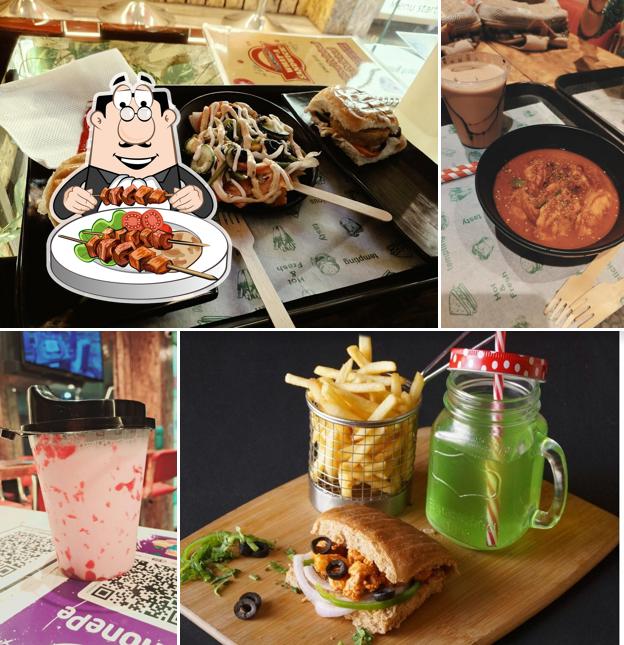 Food at What A Sandwich - Best Cafe in Mathura Sandwich Salad Burger Vada Pav Coffee