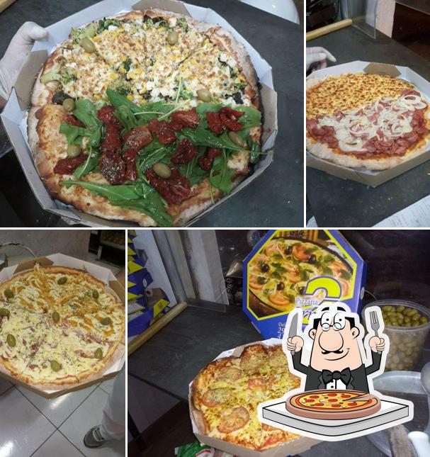 Escolha pizza no Pizzaria 2 Irmãos