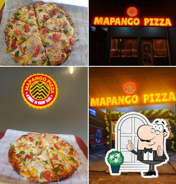 This is the picture displaying exterior and food at Mapango Pizza