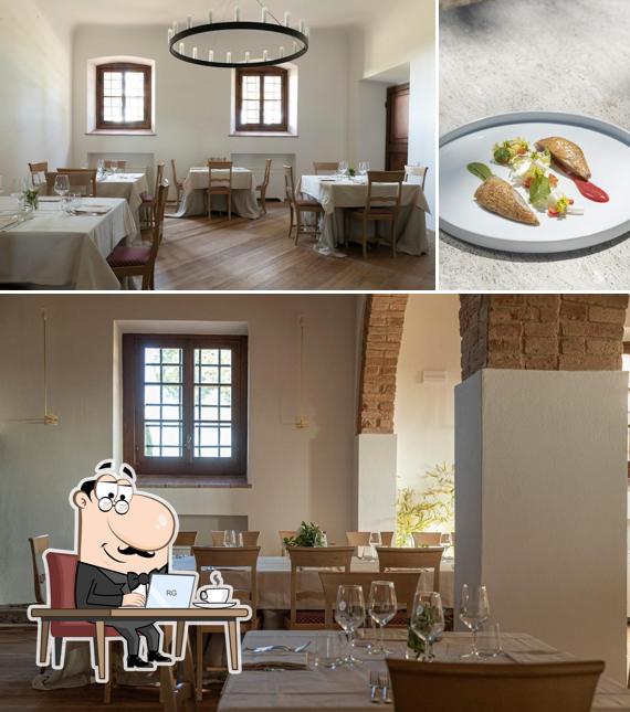 Questa è la foto che mostra la interni e cibo di Marchese d'Elsa - Ristorante