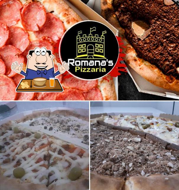 Comida em Pizzaria Romanas