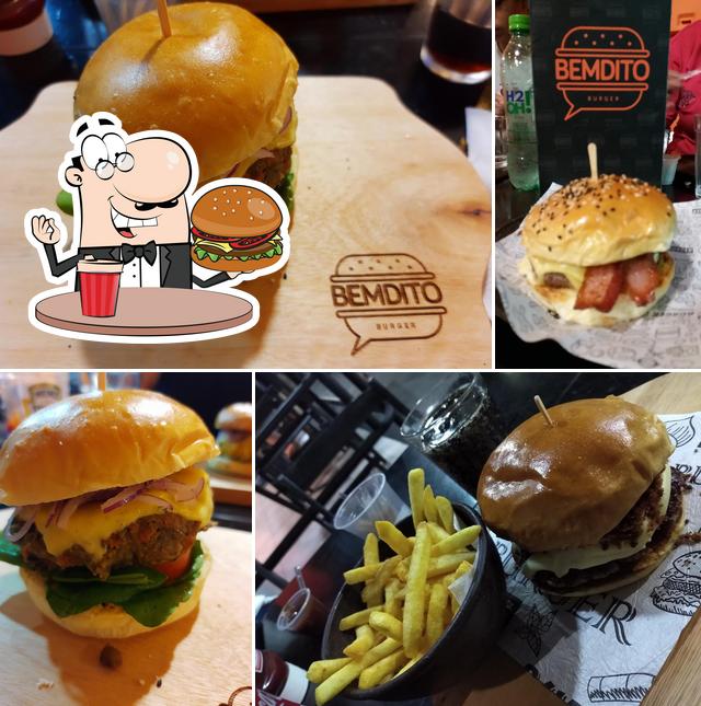 Peça um hambúrguer no Bemdito Burger Hamburgueria