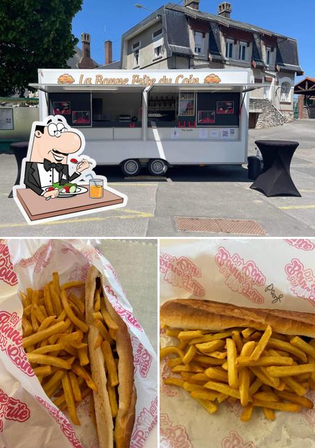 French fries and grilled cheese sandwich at La Bonne Frite Du Coin