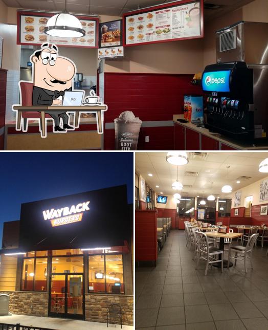 The interior of Wayback Burgers