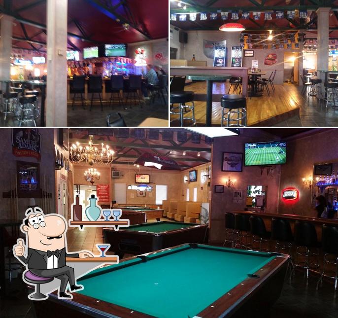 The interior of Double Dice Bar & Grill