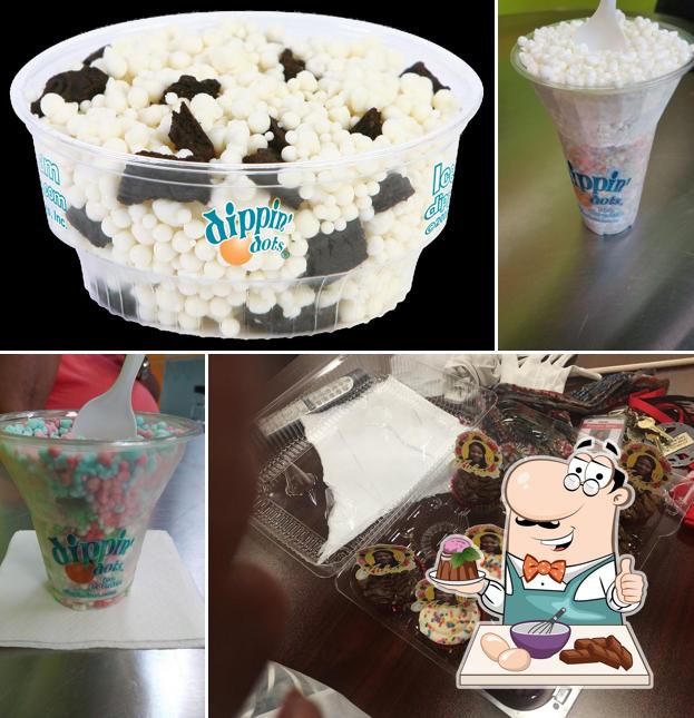 Dippin' Dots sirve una buena selección de postres