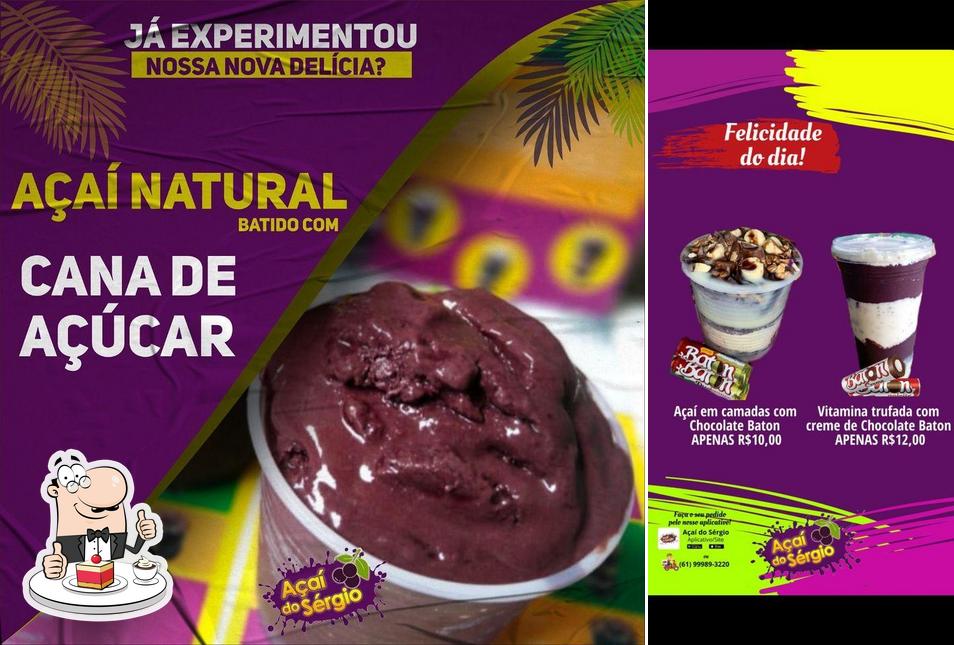 Açaí do Sérgio serve uma gama de sobremesas