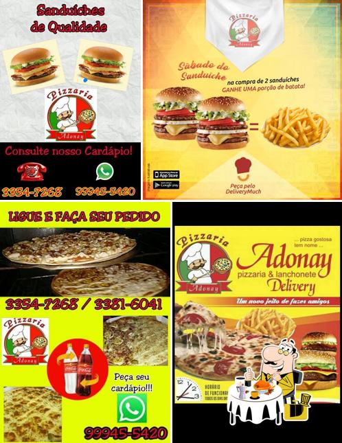 Comida em Pizzaria Adonay