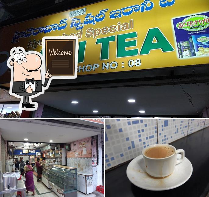 See this picture of Hyderabad Irani Tea Center