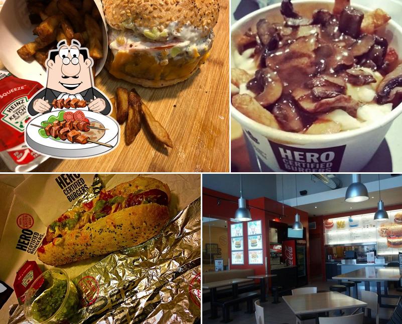 Platos en Hero Certified Burgers