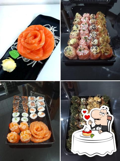 Ia sushi serve uma variedade de pratos doces