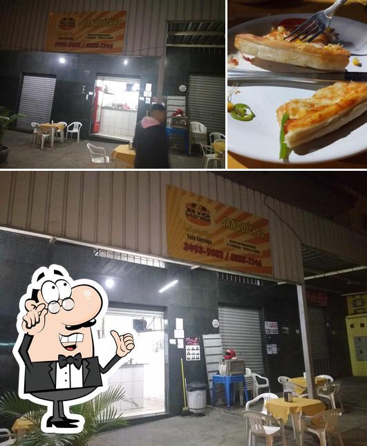 Entre diversos coisas, interior e comida podem ser encontrados no Big Lanches