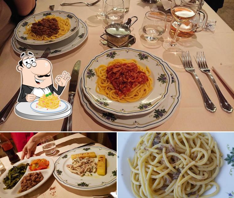 Spaghetti alla carbonara al Trattoria Villa