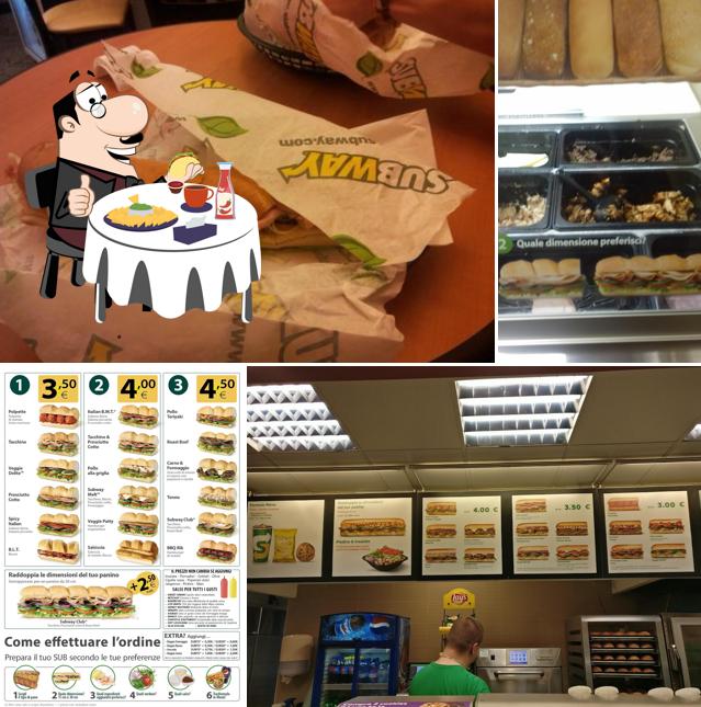 Menu au Subway fast food, Turin, Via Giuseppe Garibaldi