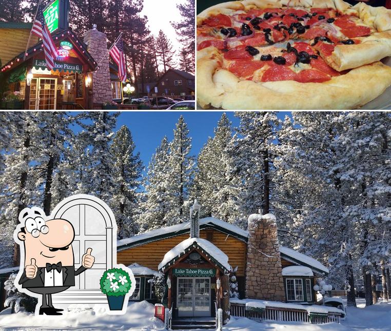 Among different things one can find exterior and pizza at Lake Tahoe Pizza Company