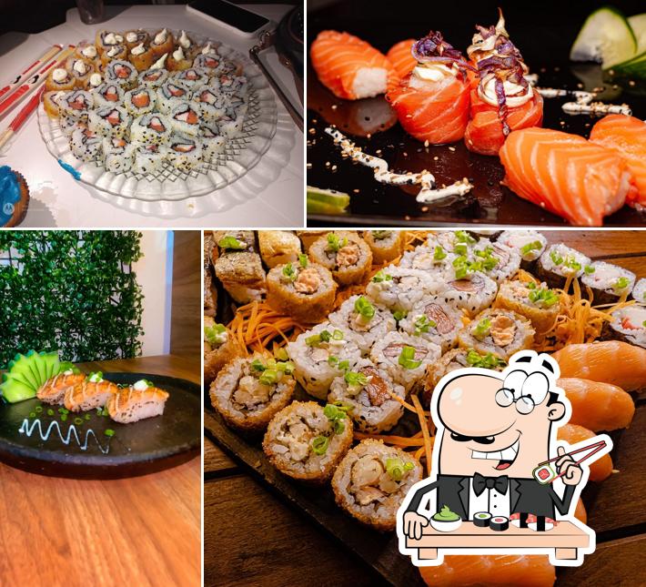 Peça diferentes opções de sushi