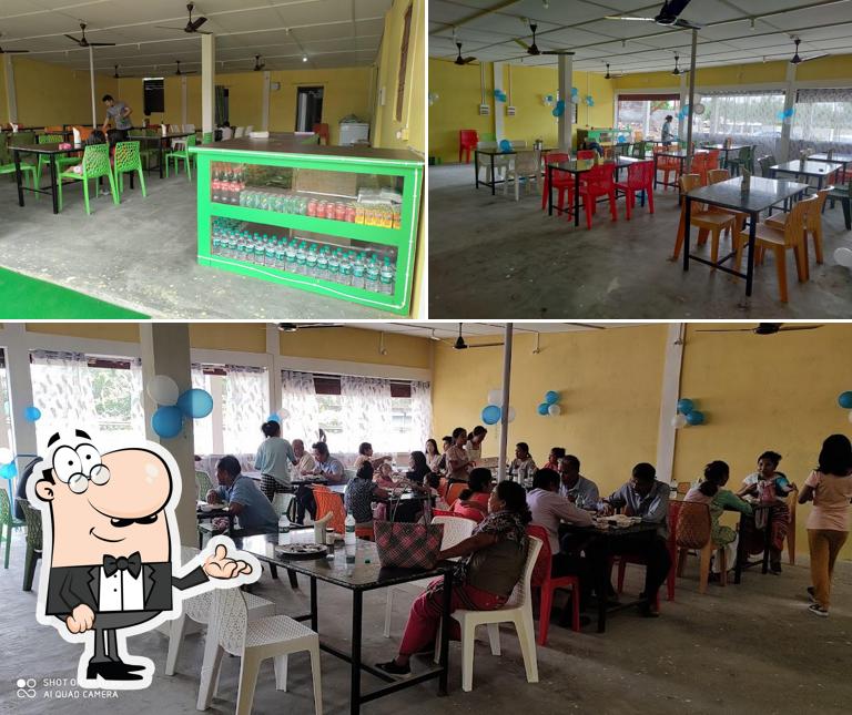 The interior of Sunrise Dhaba Cum Restaurant