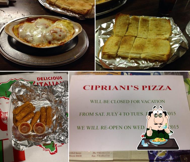 Platos en Cipriani's Pizza