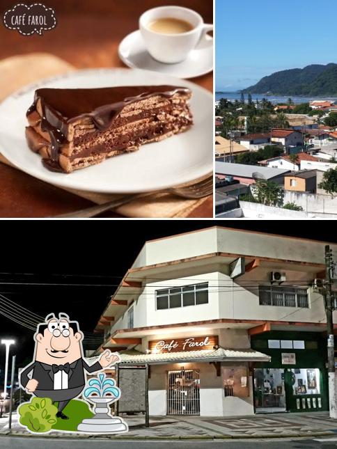 O Café Farol se destaca pelo exterior e sobremesa