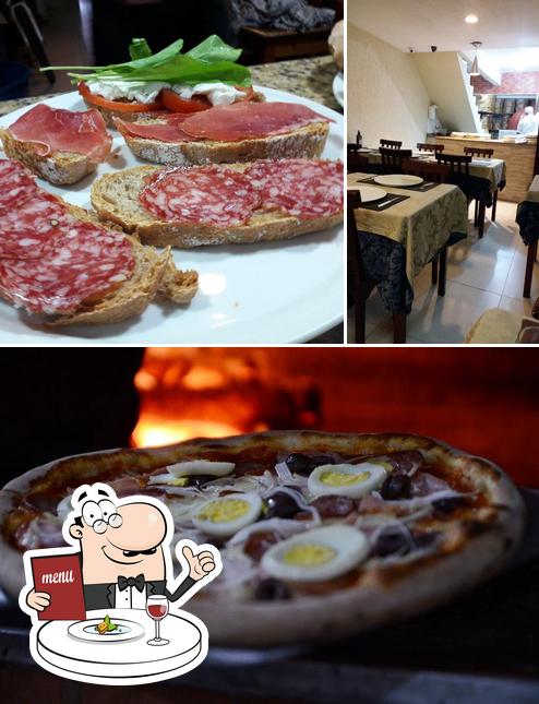 Confira a foto apresentando comida e interior no La Nostra Pizza a 1ª Pizzeria verdadeiramente italiana no recreio dos bandeirantes rj