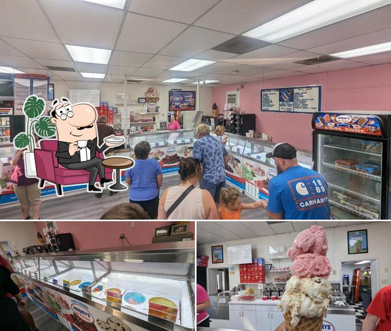 The photo of interior and food at Maugansville Creamery