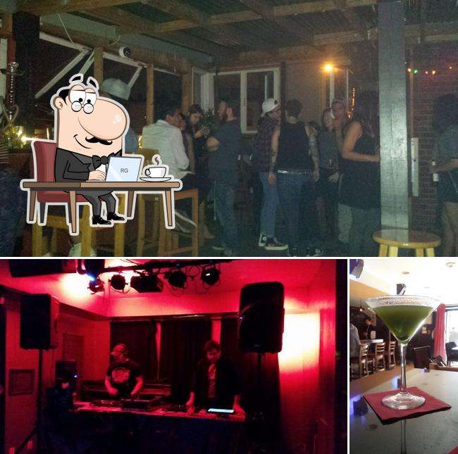 The photo of Zeba Bar’s interior and alcohol