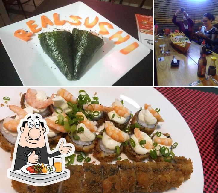 O Real Sushi se destaca pelo comida e balcão de bar