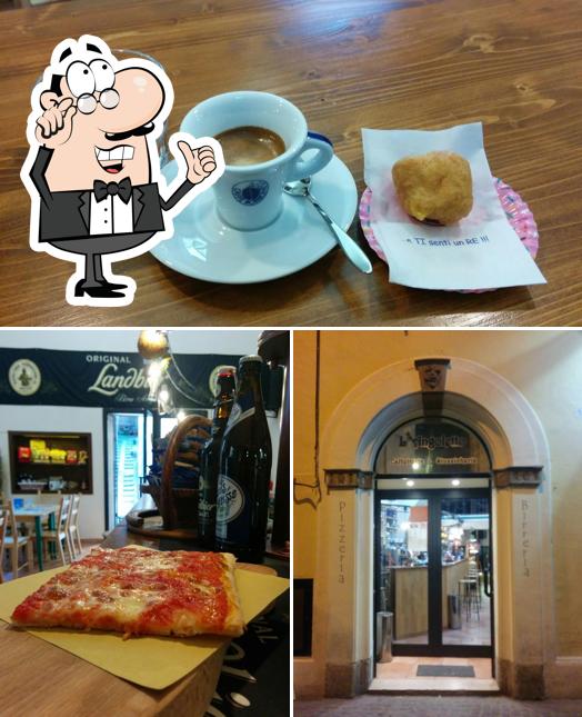 La immagine di interni e cibo da L' Angoletto Caffetteria Pizzeria