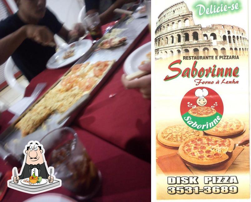 Comida em Pizzaria saborine