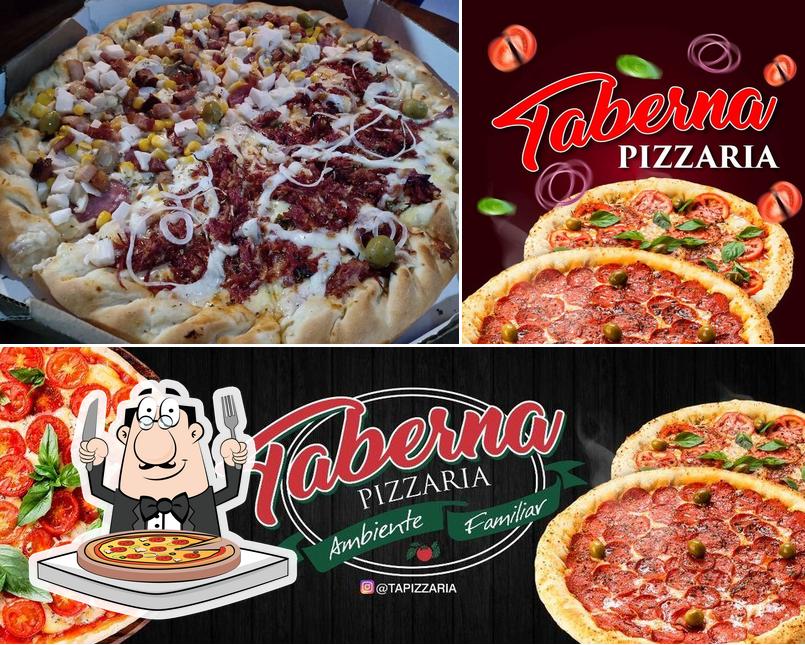 Consiga pizza no Taberna Pizzaria