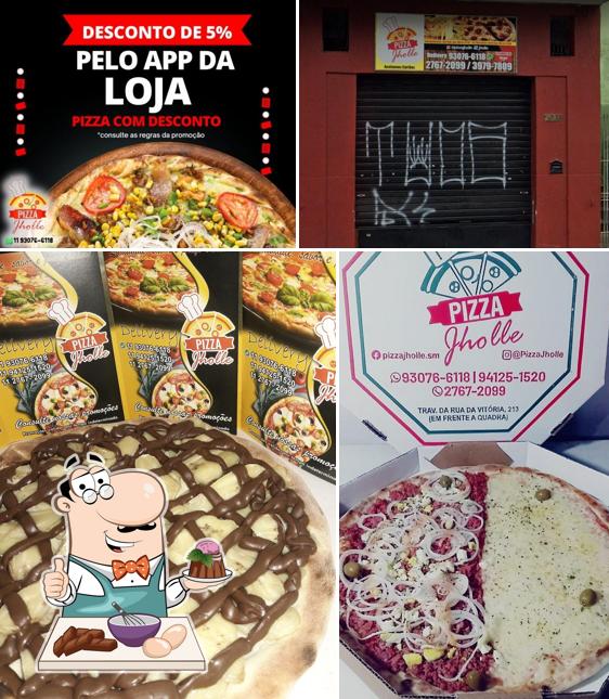 Pizzaria Jholle oferece uma escolha de pratos doces