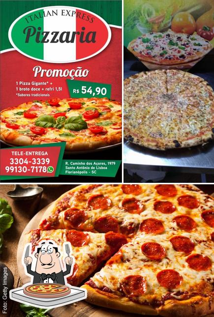 Consiga pizza no Pizzaria Italian Express