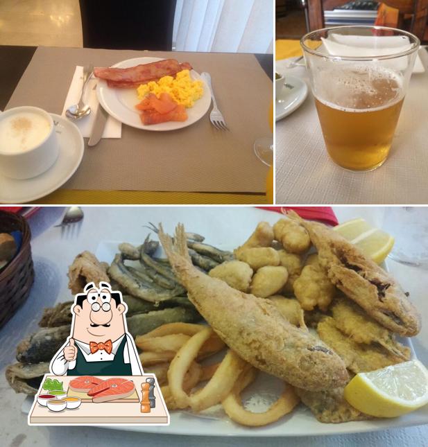 Рыба и картофель фри в "Tasca El Figon"