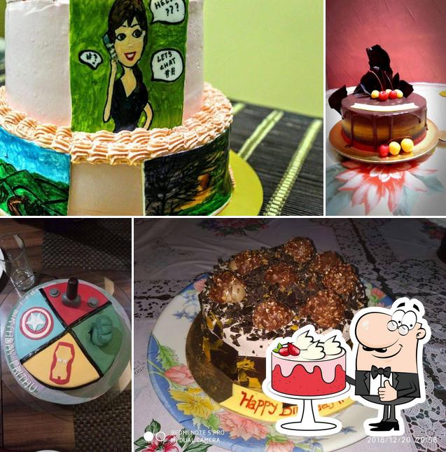 Birthday Cake On The Counter Stock Photo - Download Image Now - Bar - Drink  Establishment, Birthday, Birthday Cake - iStock
