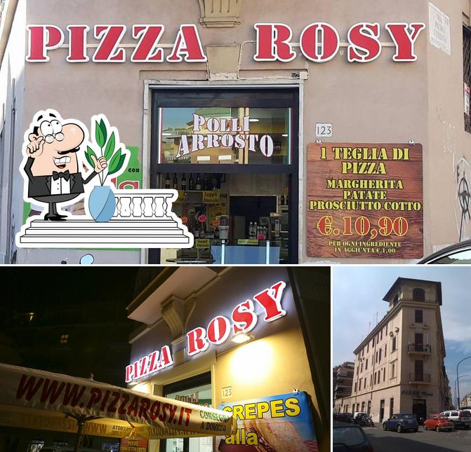 The exterior of Pizza Rosy via-latina