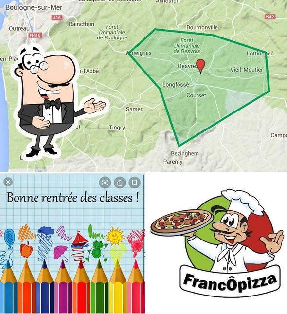 Voici une photo de Francôpizza - pizzéria (sur place - à emporter - livraison) - 62240 Desvres